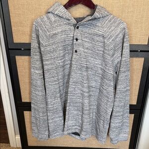 Marc Anthony Heathered Gray Hooded Sweatshirt